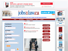 Tablet Screenshot of jobsinlaw.ca